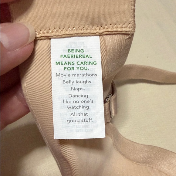 Aerie Real Sunnie Strapless Cream Beige Underwire Bra, Size 36DD. NWT - Picture 9 of 11